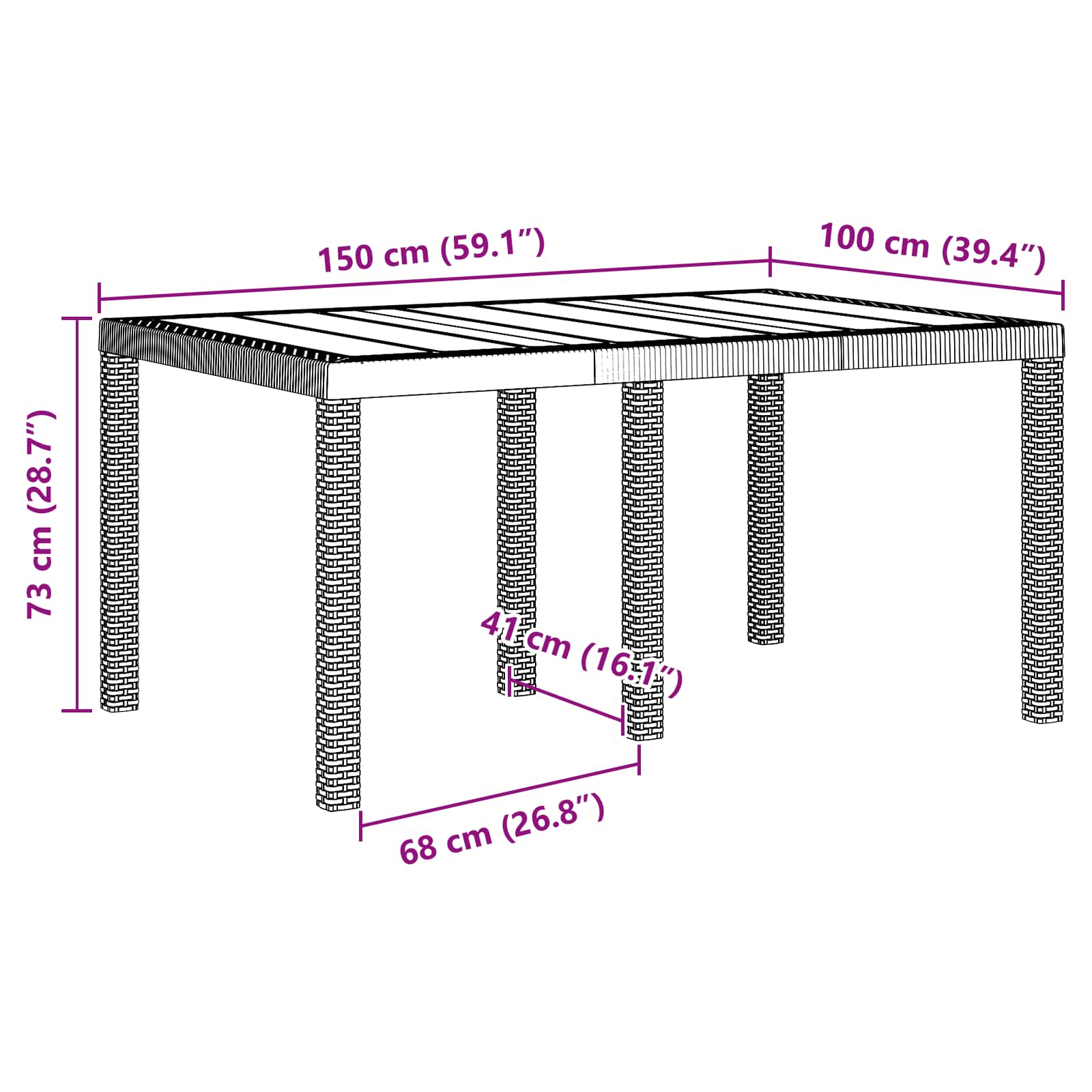 Thumbnail - vidaXL Garten Essgruppe 5 pcs Anthrazit Polt Rattan