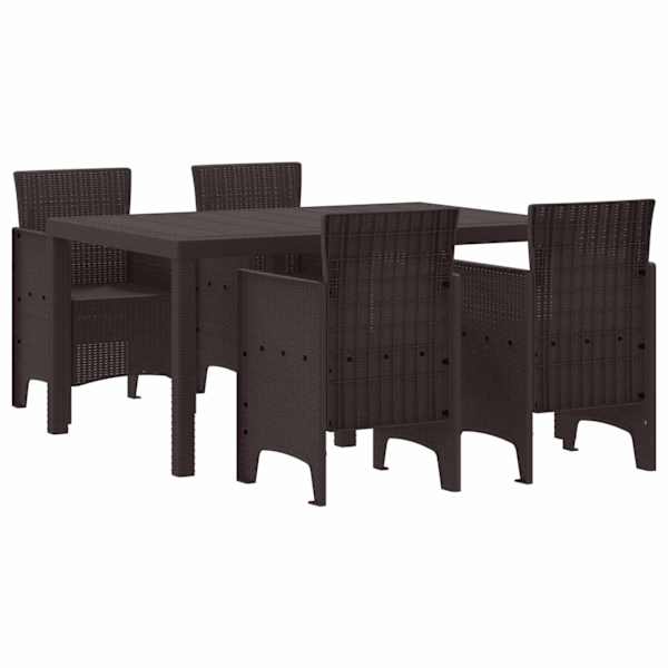 vidaXL Aia s&ouml;&ouml;gilaudade komplekt 5 tk Pruun Polt rattan