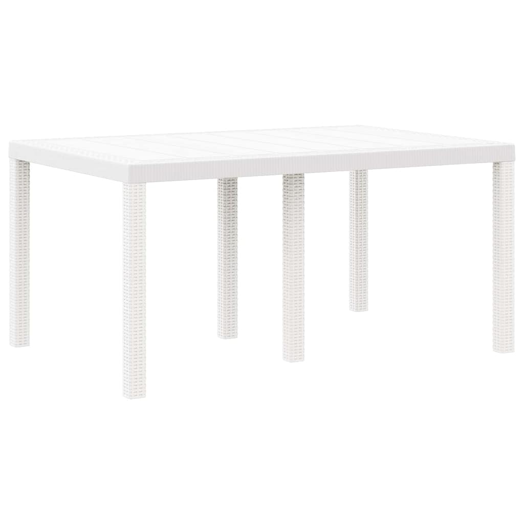 Puutarhan Ruokapöytäryhmä 5 pcs Valkoinen 150 x 100 x 73 cm