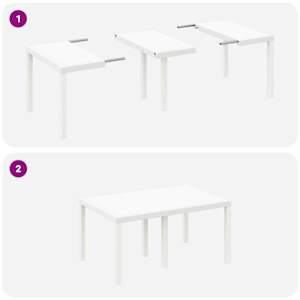 Zahradní jídelní souprava 5 pcs Bílá Ratan Polt - obrázek 9