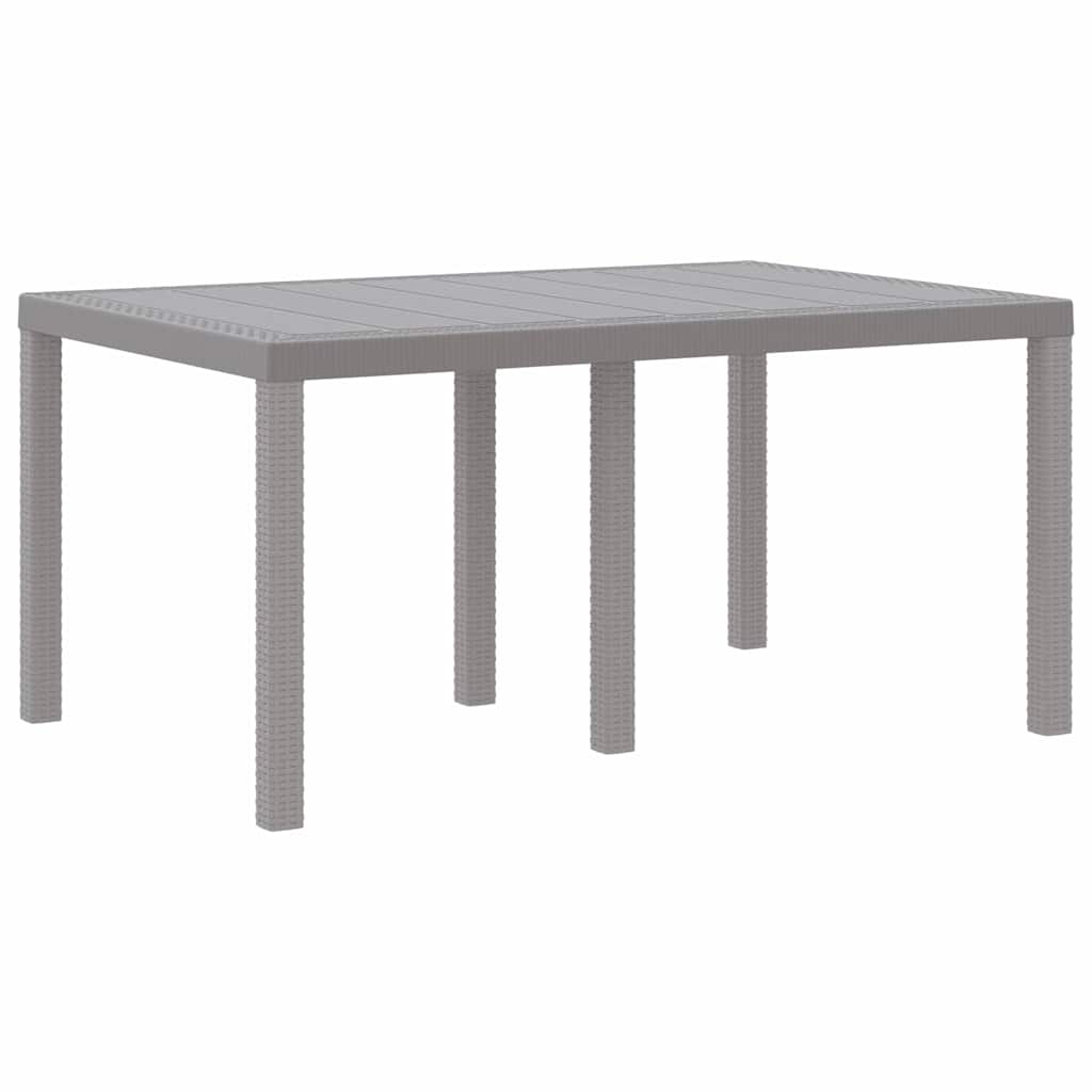 Puutarha Ruokailuryhmä 5 pcs Vaaleanharmaa 150 x 100 x 73 cm