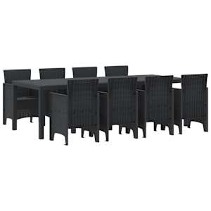 Zahradní jídelní souprava 9 pcs Antracit Polypropylen - obrázek 2