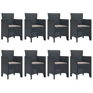 Zahradní jídelní souprava 9 pcs Antracit Polypropylen - obrázek 5