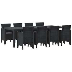 Zahradní jídelní souprava 9 pcs Antracit Polypropylen - obrázek 2