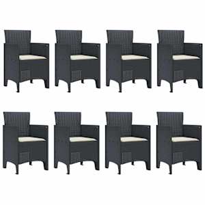 Zahradní jídelní souprava 9 pcs Antracit Polypropylen - obrázek 5