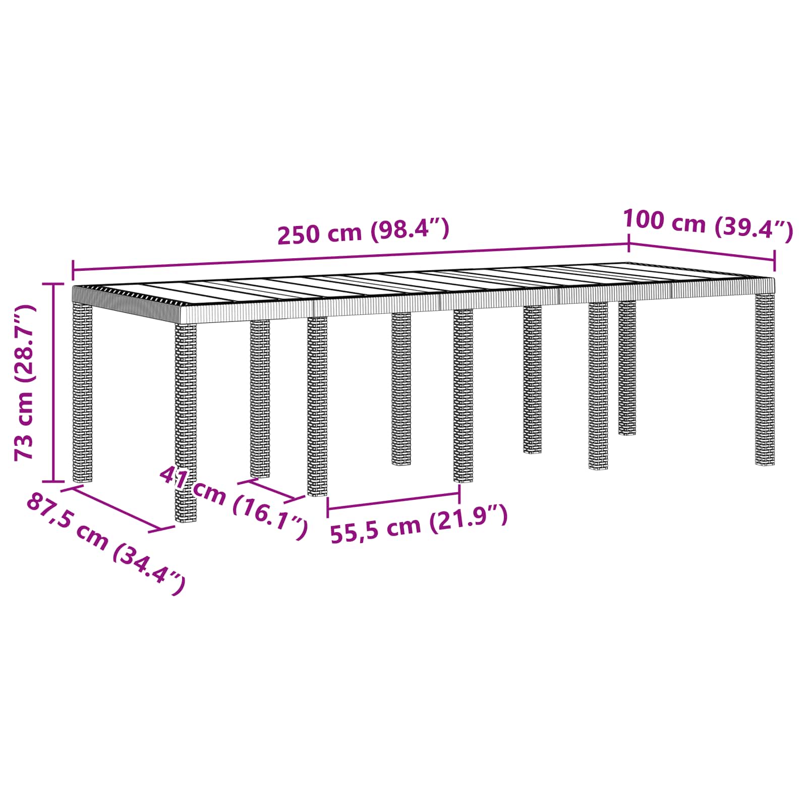 Aia söögilaudade komplekt 9 pcs Pruun Polüpropüleen 11 Kõik vajalik sinu aeda ja koju! Aia söögilaudade komplekt 9 pcs Pruun Polüpropüleen - Image 11