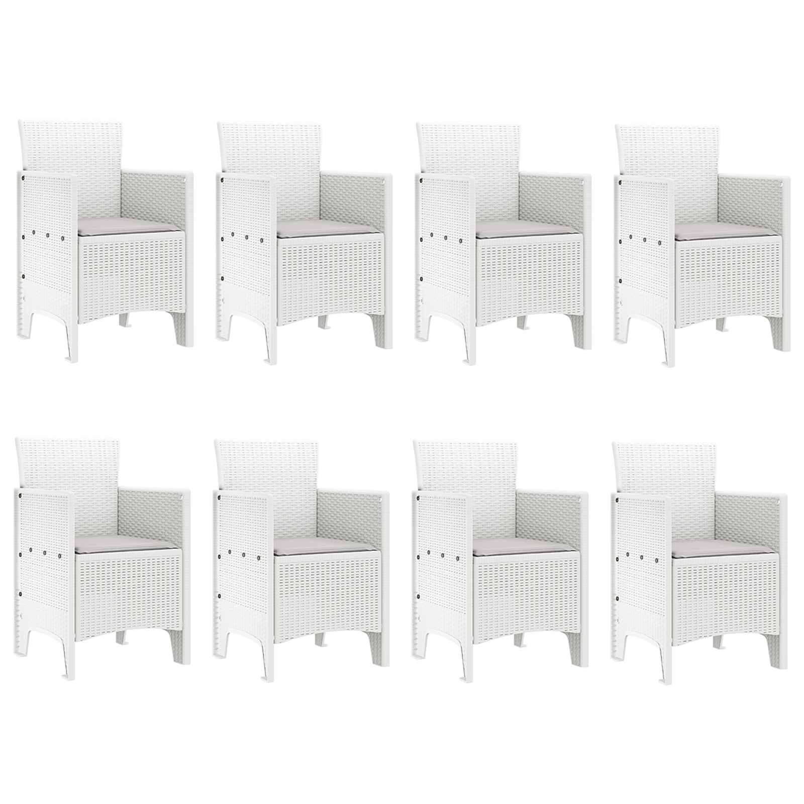 Aia söögilaudade komplekt 9 pcs Valge Polüpropüleen 166 Kõik vajalik sinu aeda ja koju! Aia söögilaudade komplekt 9 pcs Valge Polüpropüleen - Image 5