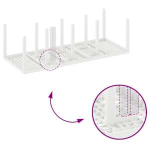 Zahradní jídelní souprava 9 pcs Bílá Polypropylen - obrázek 9
