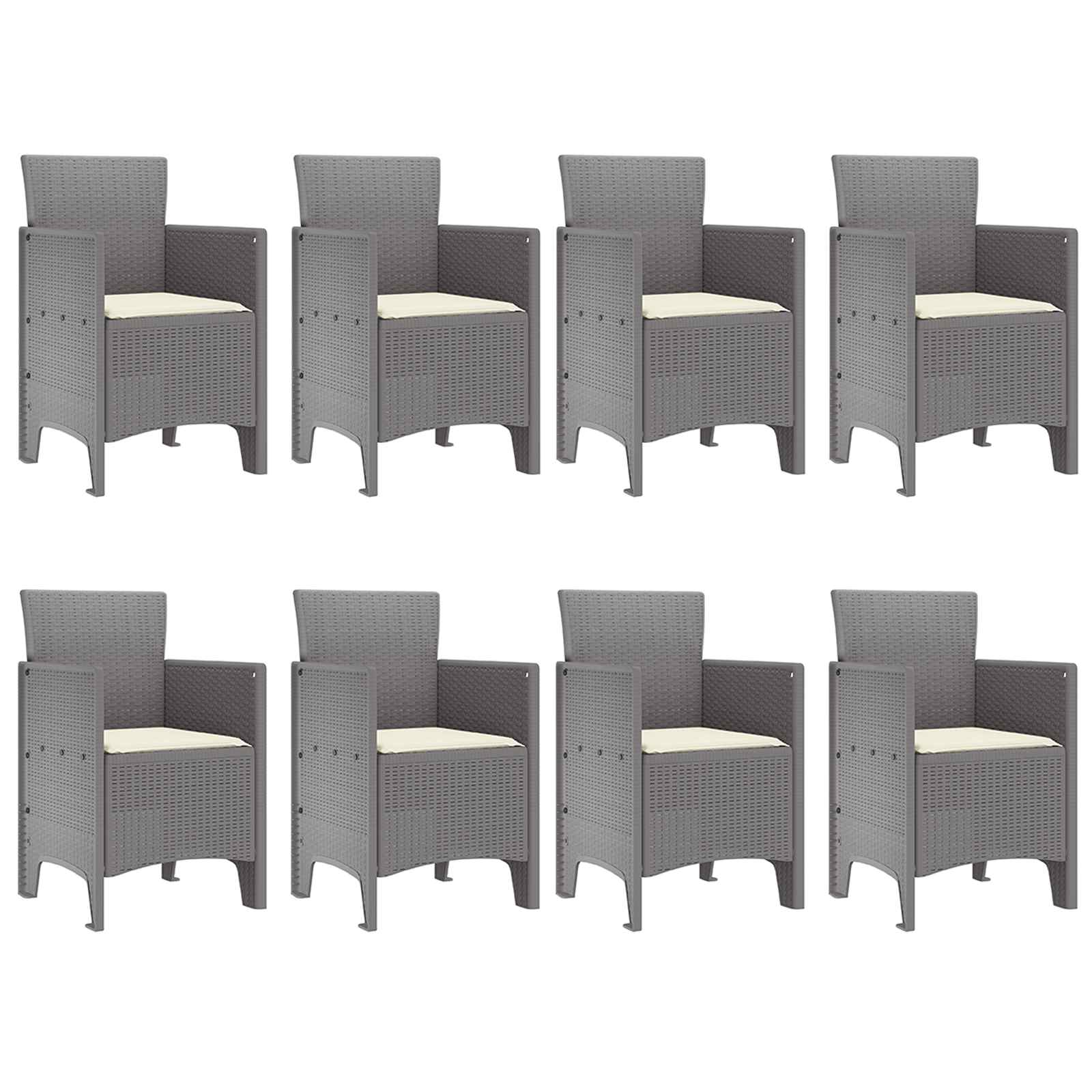 Aia söögilaudade komplekt 9 pcs Valge Polüpropüleen 120 Kõik vajalik sinu aeda ja koju! Aia söögilaudade komplekt 9 pcs Valge Polüpropüleen - Image 5