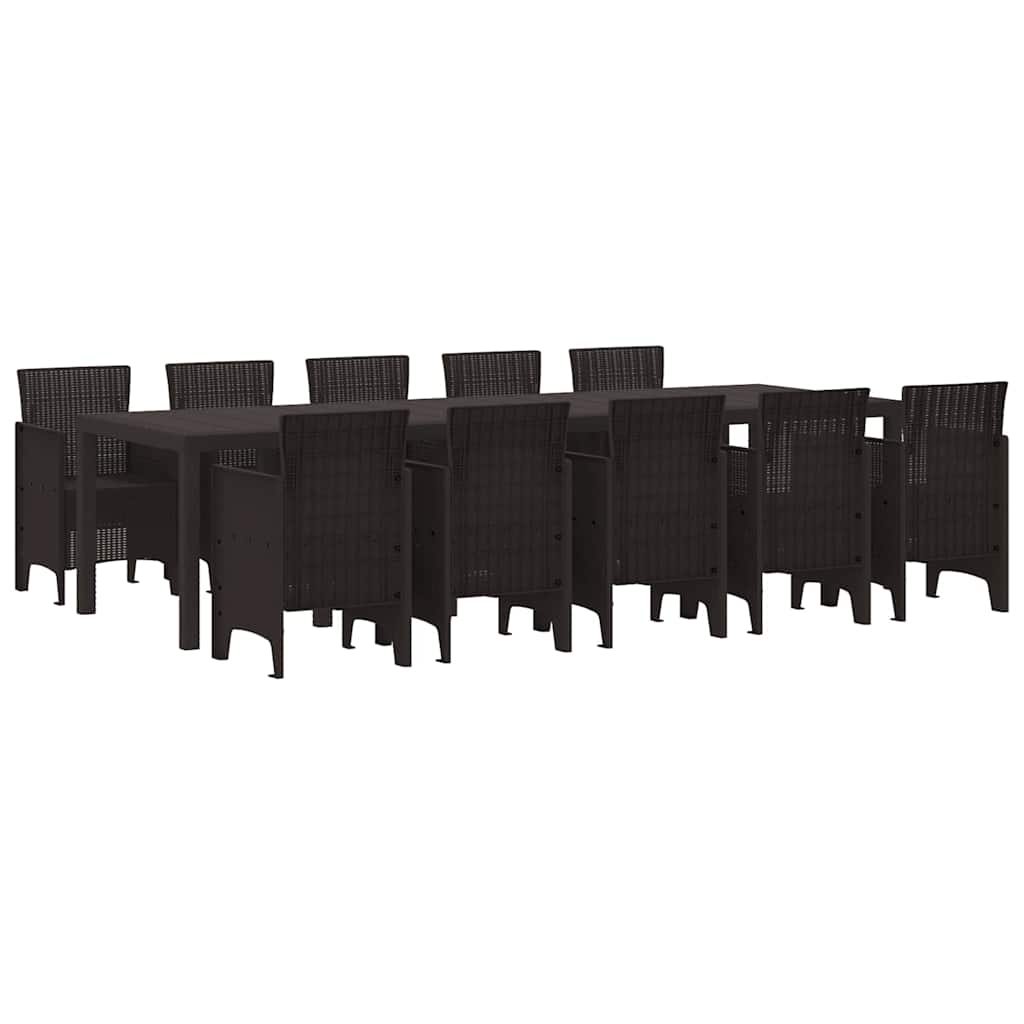 Piharuokailu setti tyynyllä 11 pcs Ruskea Suuri Rottinki