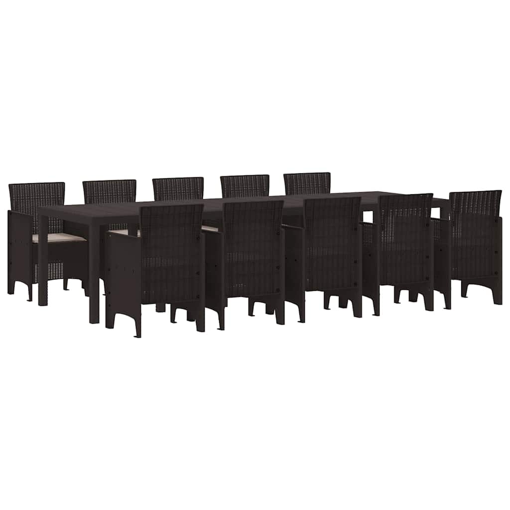Piharuokailu setti 11 pcs Ruskea ja Taupe 10-paikkainen