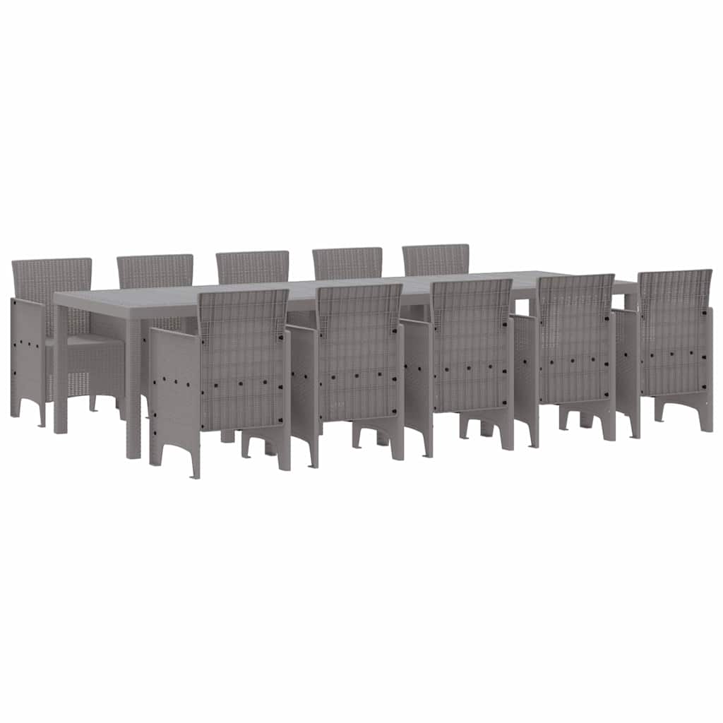 Piharuokailu setti 11 pcs Vaaleanharmaa Suuri Polypropeeni
