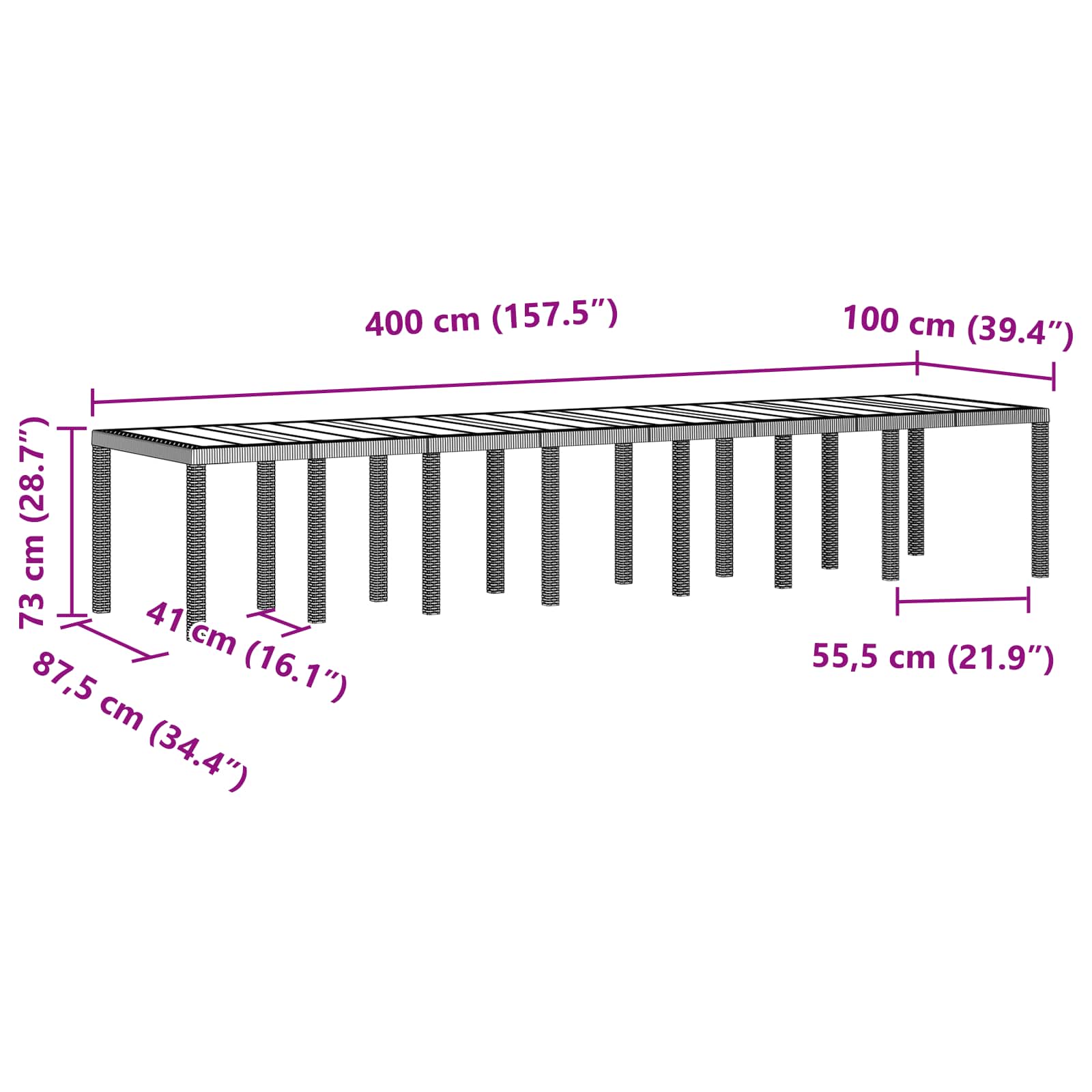 Aiaköögi komplekt padjadega padjaga 15 pcs Antratsiit PP 37 Kõik vajalik sinu aeda ja koju! Aiaköögi komplekt padjadega padjaga 15 pcs Antratsiit PP - Image 4