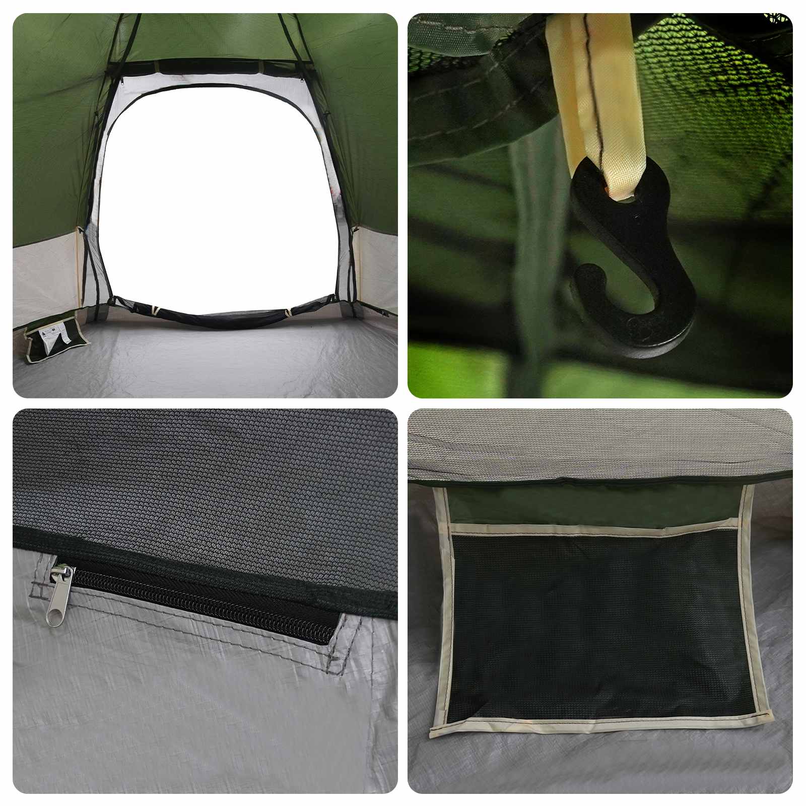 Takojšnji šotor s shranjevanjem Zelena 280 x 280 x 160 cm Jeklo - slika 11