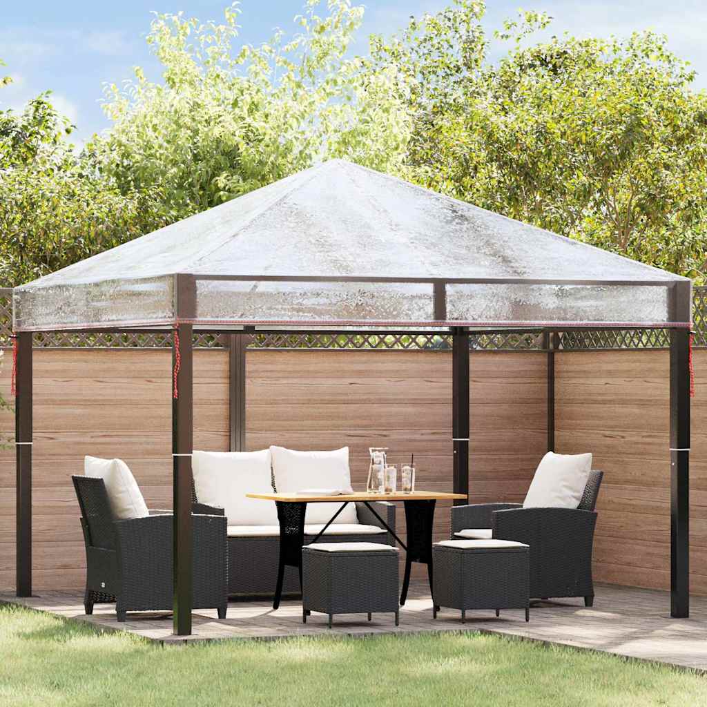 vidaXL Gazebo Dekking Vervanging Doorzichtig 400 x 300 x 32 cm PVC