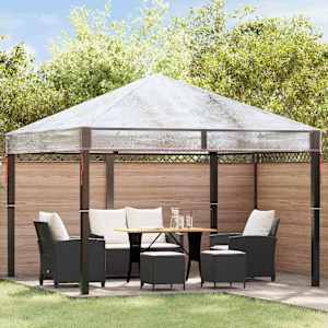 Náhradní kryt altánu Transparentní 300 x 300 x 26 cm PVC - obrázek 3