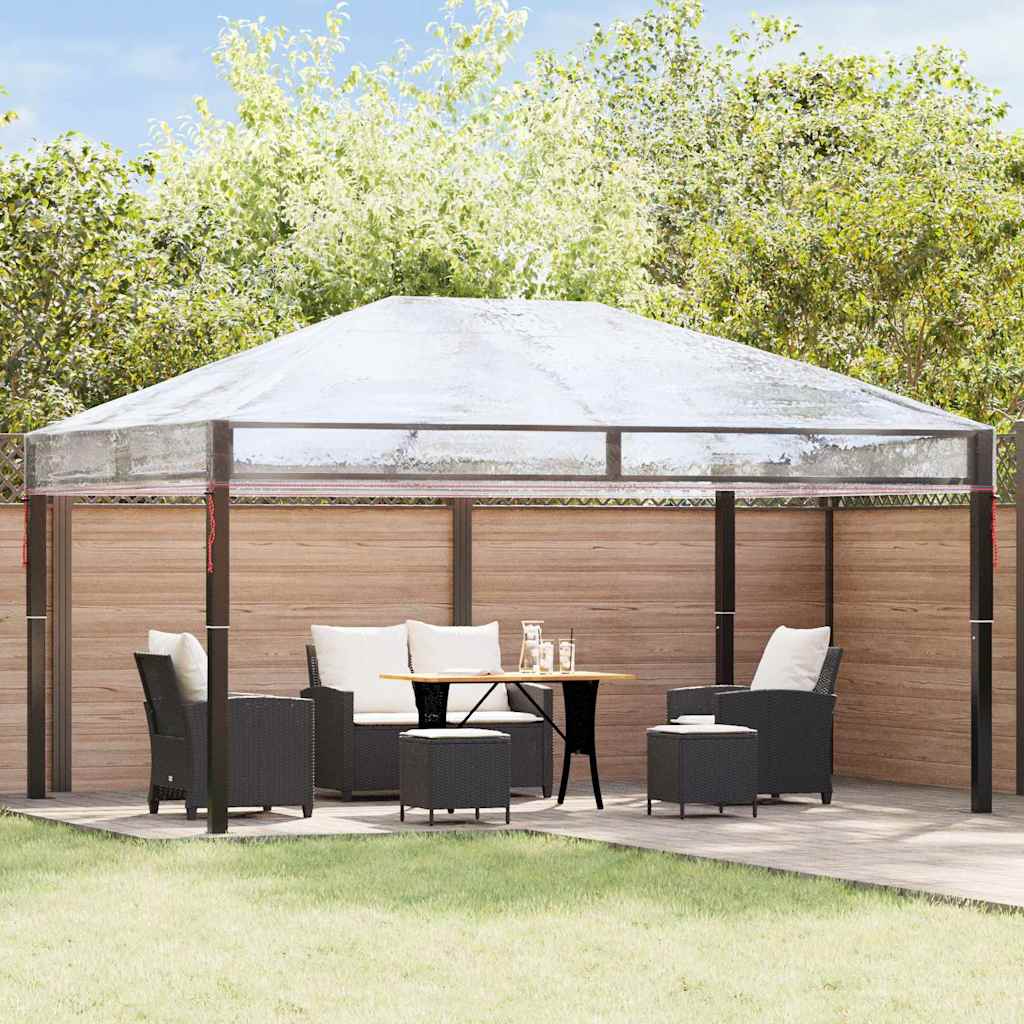 vidaXL Gazebo Dekking Vervanging Doorzichtig 400 x 300 x 32 cm PVC