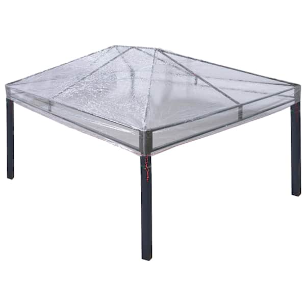 vidaXL Gazebo katte vahetus 400 x 300 x 32 cm L&auml;bipaistev PVC