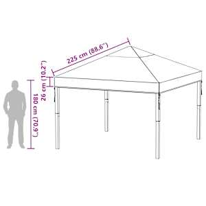Náhradní kryt altánu 300 x 300 x 26 cm Transparentní PVC - obrázek 10