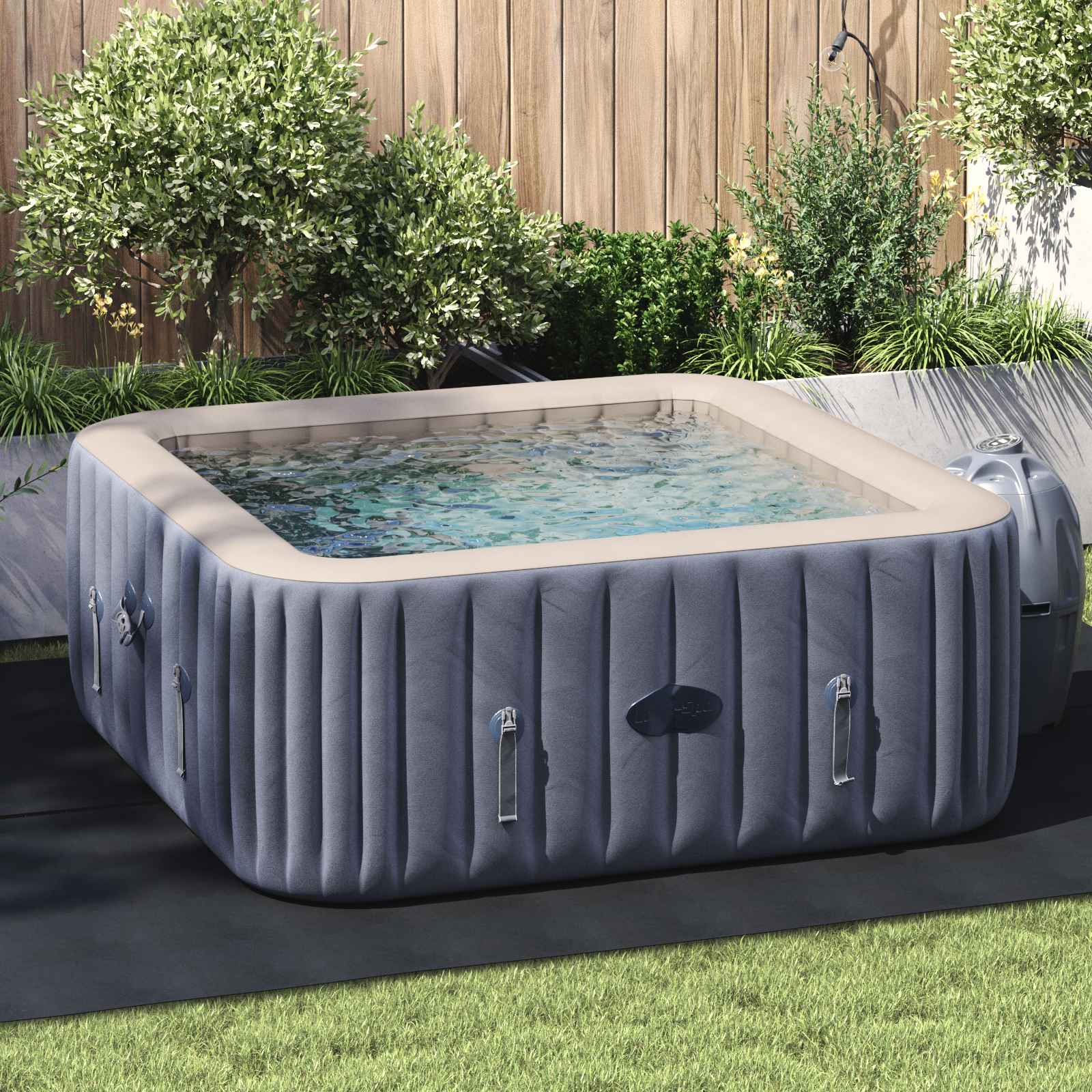 vidaXL Bodenfolie für Pools Schwarz 300 x 220 x 0,1 cm Vliesstoff