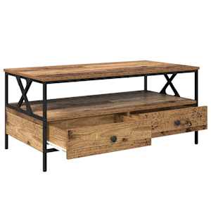 Konferenční stolek with Drawer Staré dřevo 100 x 51 x 45 cm - obrázek 5