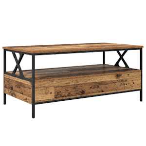 Konferenční stolek with Drawer Staré dřevo 100 x 51 x 45 cm - obrázek 8