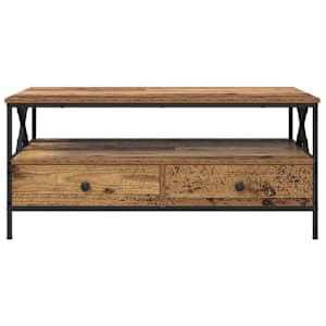 Konferenční stolek with Drawer Staré dřevo 100 x 51 x 45 cm - obrázek 6