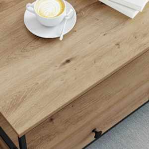Konferenční stolek with Drawer dub artisan 100 x 51 x 45 cm - obrázek 4