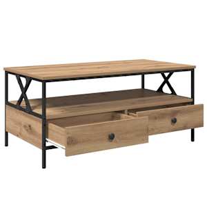 Konferenční stolek with Drawer dub artisan 100 x 51 x 45 cm - obrázek 5