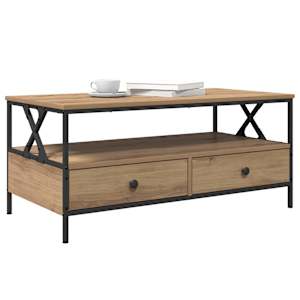 Konferenční stolek with Drawer dub artisan 100 x 51 x 45 cm - obrázek 3