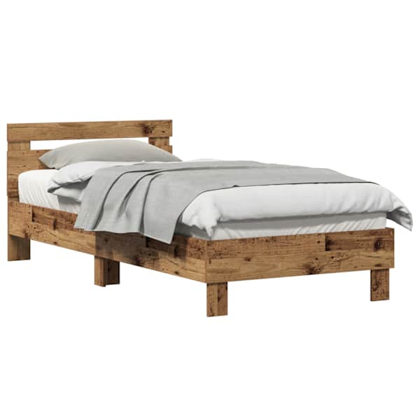 vidaXL Voodi raam Vana puit 203 x 95 x 70 cm Tehispuit