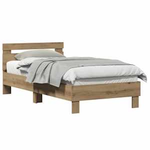 Rám postele Artisanový dub 193 x 95 x 88 cm kompozitní dřevo - obrázek 2
