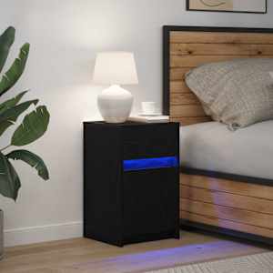 LED noční skříňka Černý dub 38 x 34 x 61 cm Kompozitní dřevo - obrázek 4