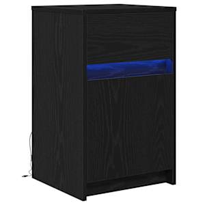 LED noční skříňka Černý dub 38 x 34 x 61 cm Kompozitní dřevo - obrázek 2