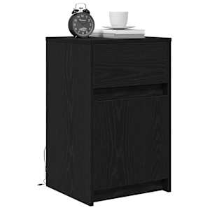 LED noční skříňka Černý dub 38 x 34 x 61 cm Kompozitní dřevo - obrázek 3