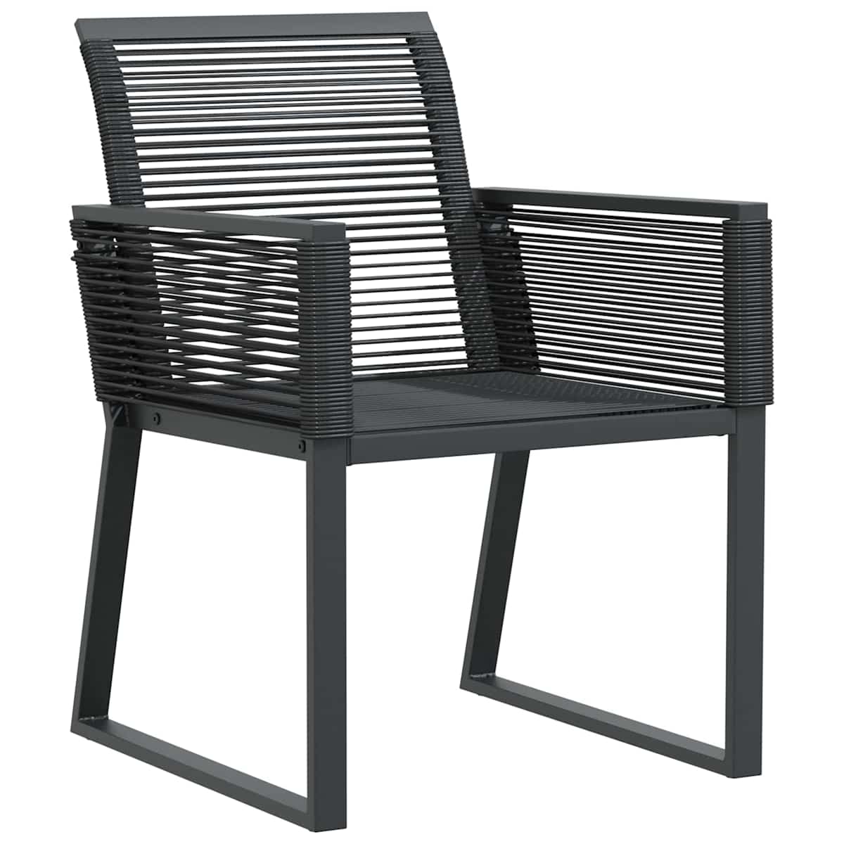Have Spisebordssæt 9 stk. Sort polyrattan - Billede 6
