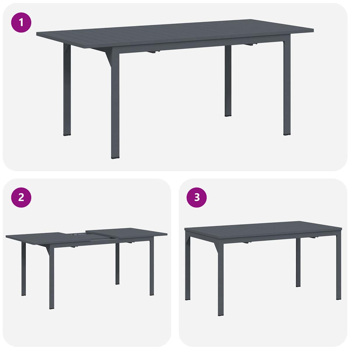 Have Spisebordssæt 9 stk. Sort polyrattan - Billede 10