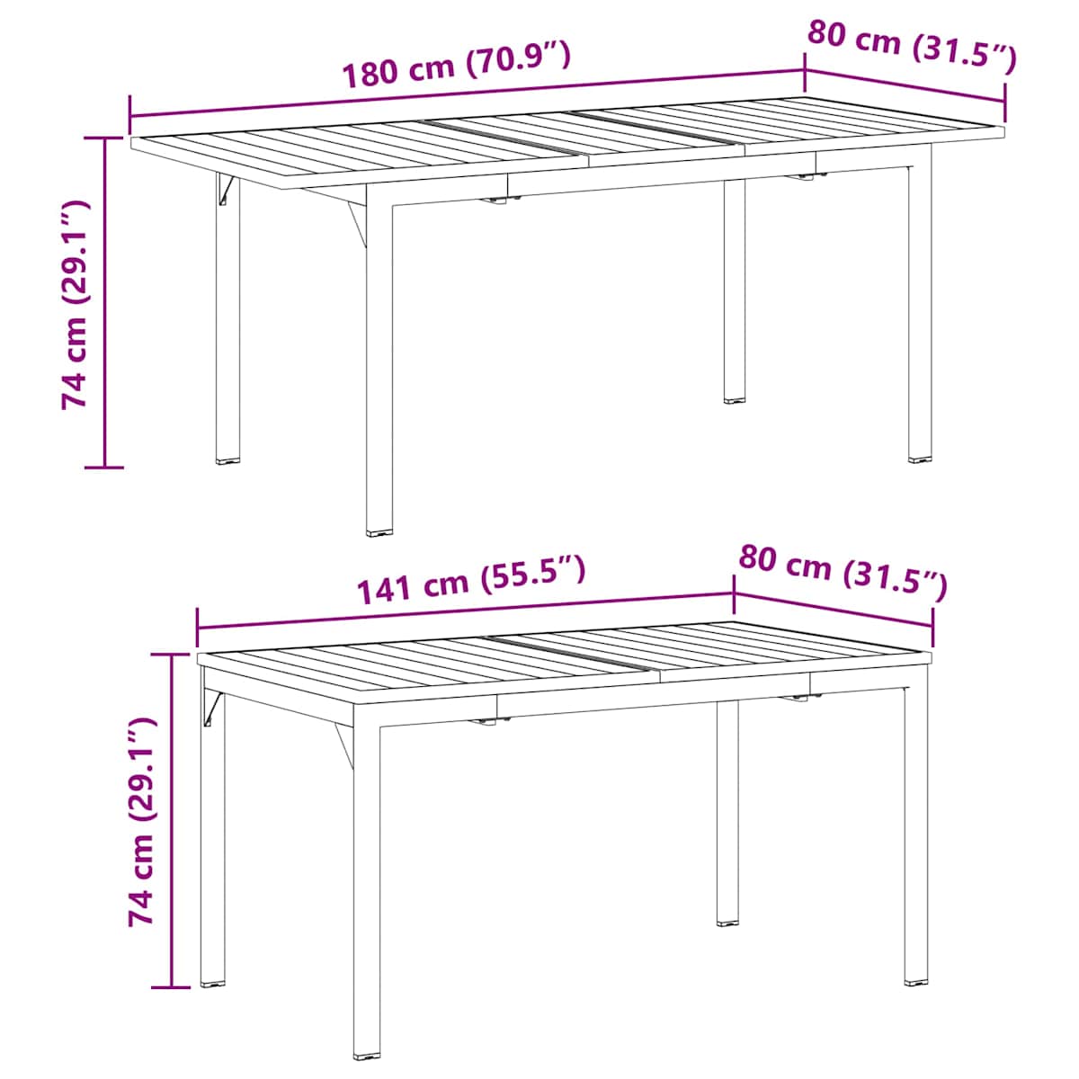 Have Spisebordssæt 9 stk. Sort polyrattan - Billede 11