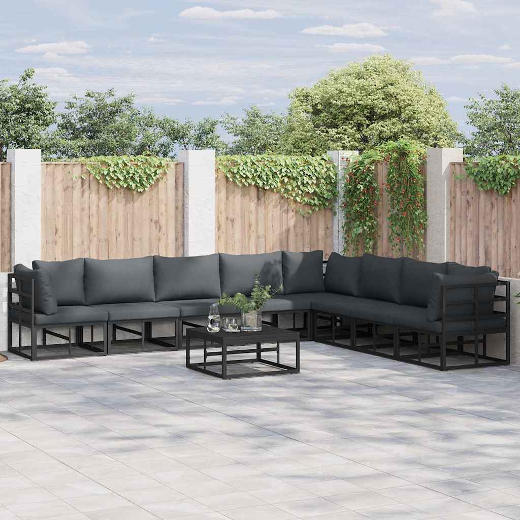 Aia Diivanikomplekt 8 pcs Must 353 x 283 x 71 cm Alumiinium