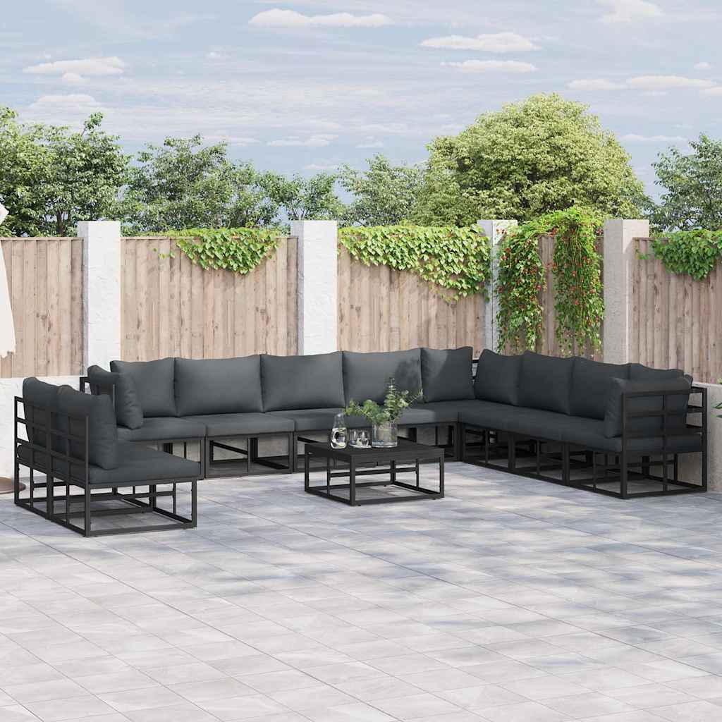 Aia Diivanikomplekt 10 pcs Must 353 x 283 x 71 cm Alumiinium