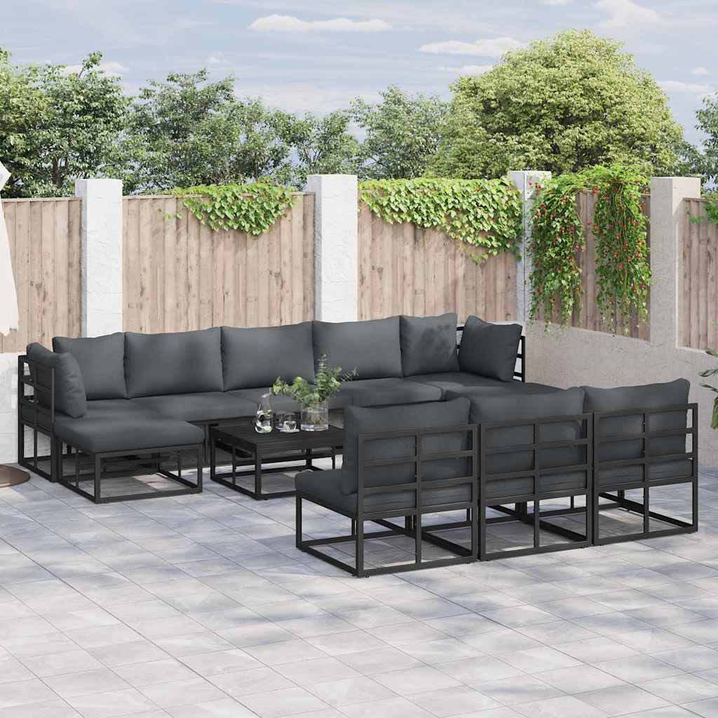 Aia Diivanikomplekt 10 pcs Must 353 x 141.5 x 71 cm Alumiinium