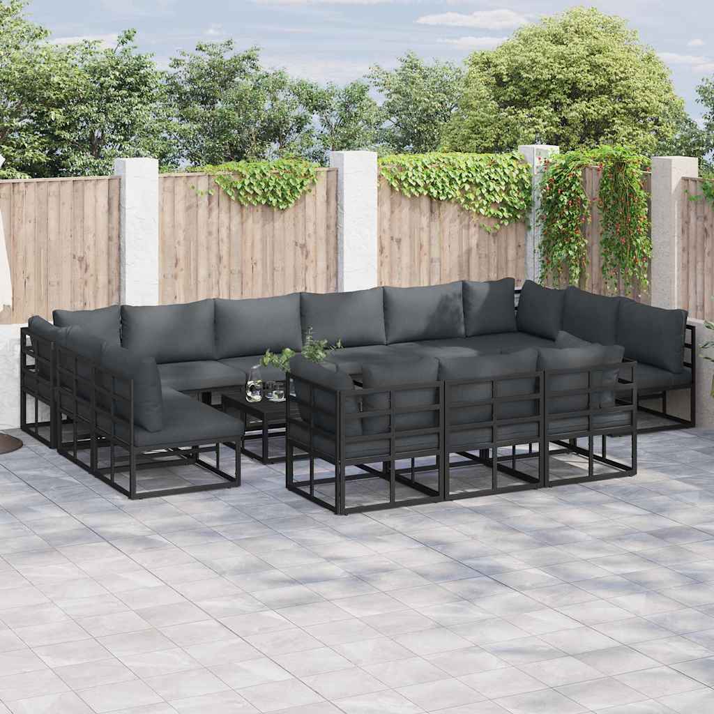 Aia Diivanikomplekt 13 pcs Must 423 x 211.5 x 71 cm Alumiinium