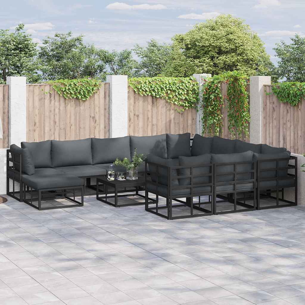 Aia Diivanikomplekt 11 pcs Must 71.5 x 71.5 x 71 cm Alumiinium