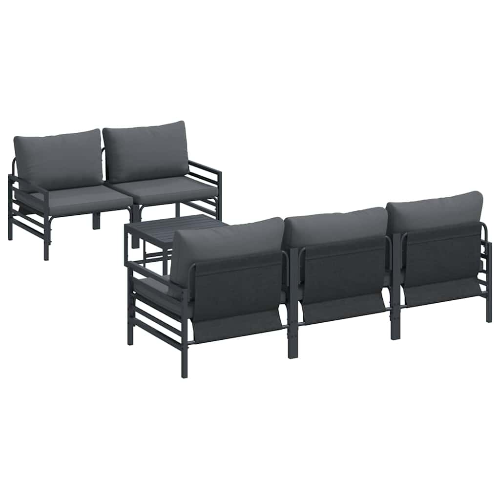 Puutarhasohva Setti 6 pcs Antrasiitti 70 x 70.5 x 31.5 cm