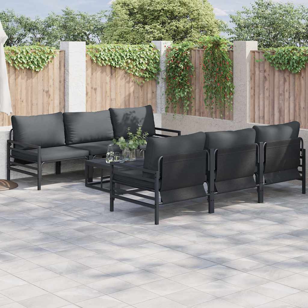 Puutarhasohva Setti 7 pcs Antrasiitti 70 x 70.5 x 31.5 cm