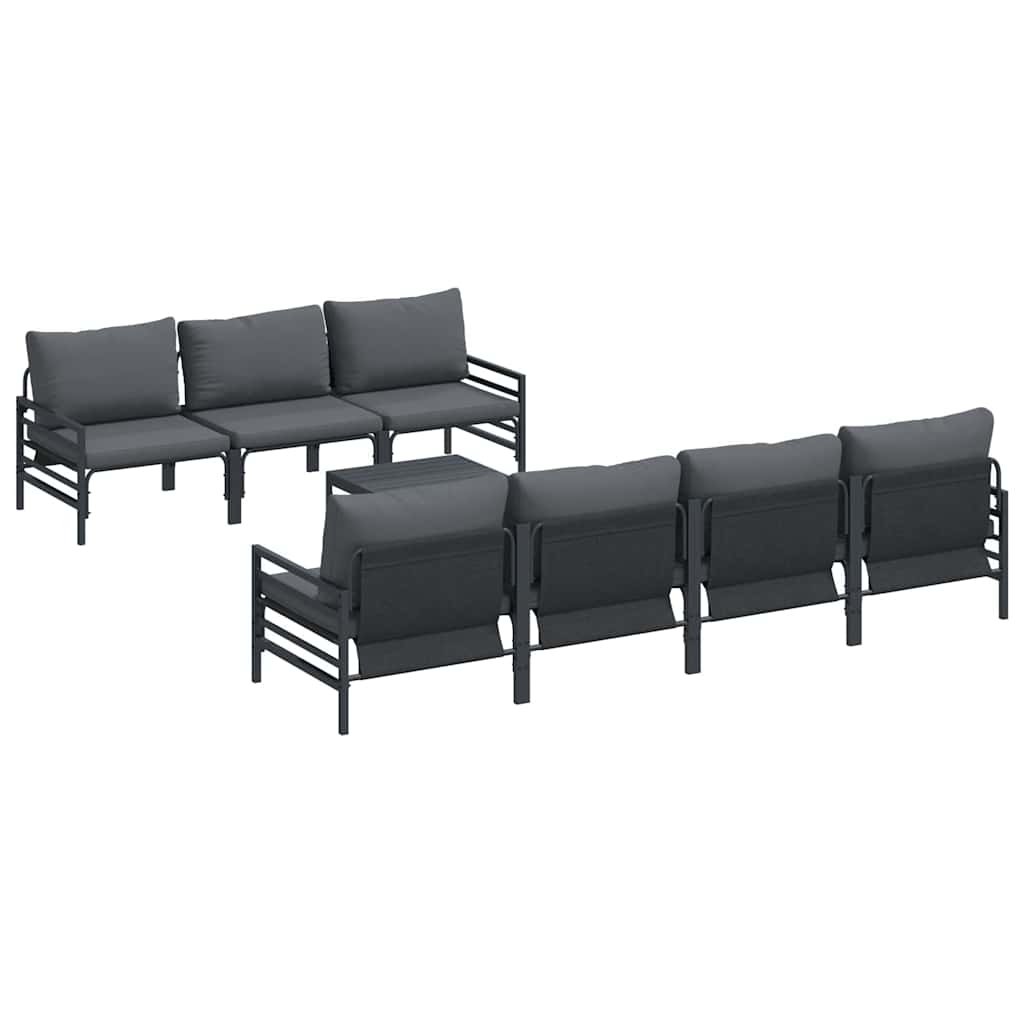 Puutarhasohva Setti 8 pcs Antrasiitti 70 x 70.5 x 31.5 cm