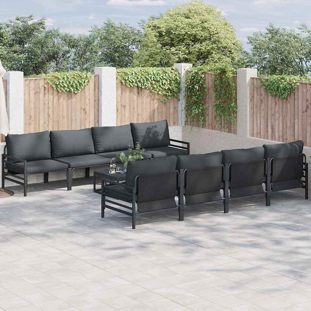 Puutarhasohva Setti 9 pcs Antrasiitti 70 x 70.5 x 31.5 cm