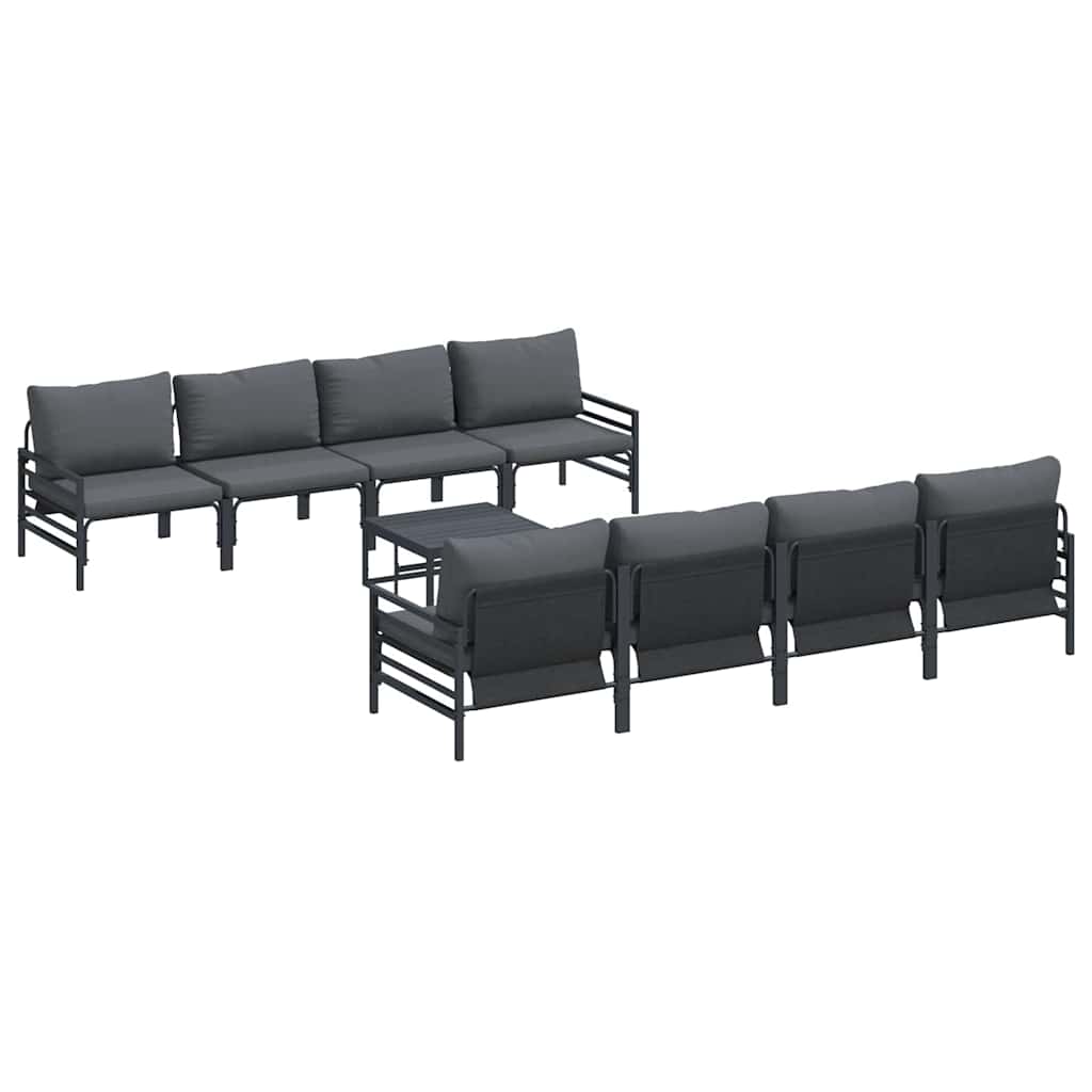 Puutarhasohva Setti 9 pcs Antrasiitti 70 x 70.5 x 31.5 cm