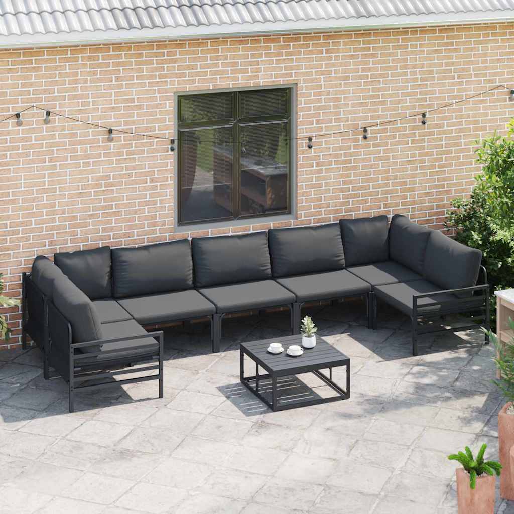 Thumbnail - vidaXL Garten-Sofa-Set 7 pcs Anthrazit Stahl