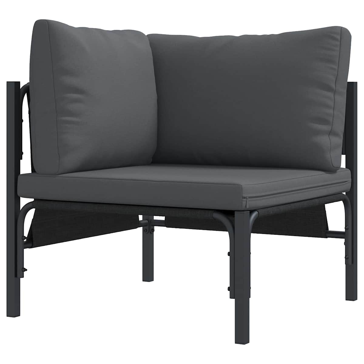 Havesofa Sæt 7 stk. Sort Stål - Billede 6